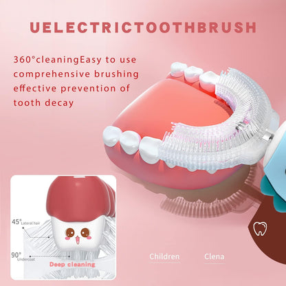 Rechargeable 360° Sonic U-Shape Electric Toothbrush for Kids
