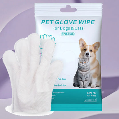 Pet Grooming Wipe Gloves | Easy Cat & Dog Cleaning