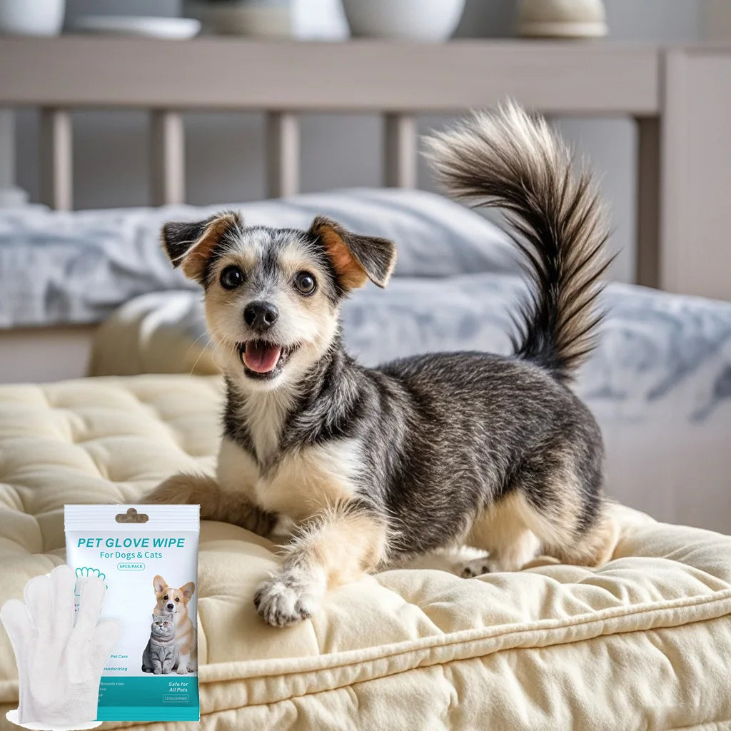 Pet Grooming Wipe Gloves | Easy Cat & Dog Cleaning