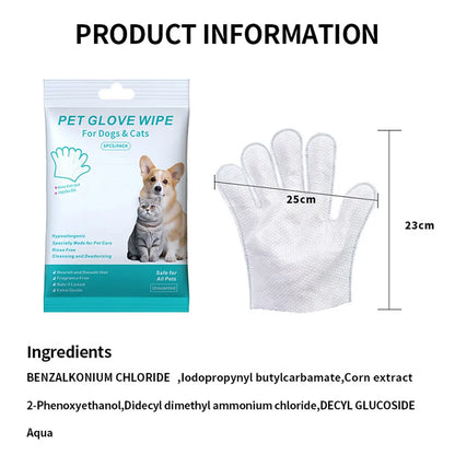 Pet Grooming Wipe Gloves | Easy Cat & Dog Cleaning