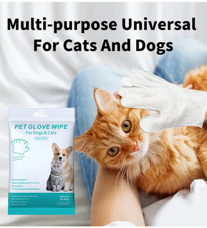 Pet Grooming Wipe Gloves | Easy Cat & Dog Cleaning